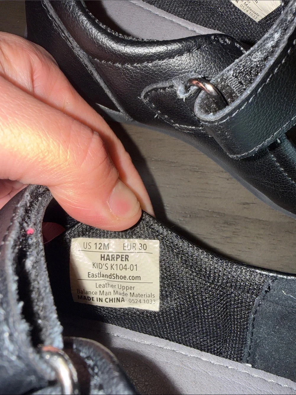 Eastland Black Girls Mary Jane School Shoes